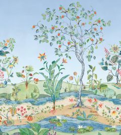 Mythica Mural Mural in Azure by Osborne & Little Azure Mythica Mural Mural in Azure by Osborne & Little Azure
