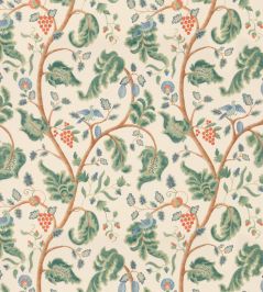 Mythical Trail Fabric by George & Minnie Teal Mythical Trail Fabric by George & Minnie Teal