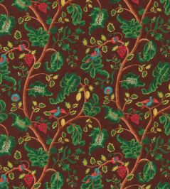 Mythical Trail Fabric by George & Minnie Walnut/Emerald Mythical Trail Fabric by George & Minnie Walnut/Emerald