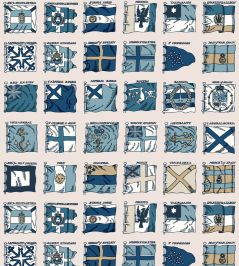 Naval Ensigns Wallpaper by Mulberry Home Blue Naval Ensigns Wallpaper by Mulberry Home Blue