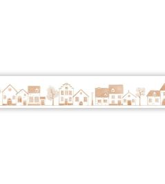 Neighborhood Border Wallpaper by Casadeco Brique Neighborhood Border Wallpaper by Casadeco Brique