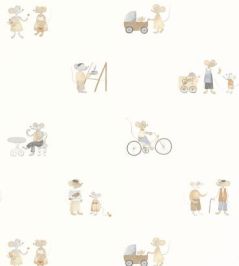 Neighbors Of The Village Wallpaper by Casadeco Naturel Neighbors Of The Village Wallpaper by Casadeco Naturel