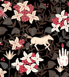 Neoflowery Wallpaper by Coordonne Black Neoflowery Wallpaper by Coordonne Black