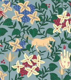 Neoflowery Wallpaper by Coordonne Blue Neoflowery Wallpaper by Coordonne Blue