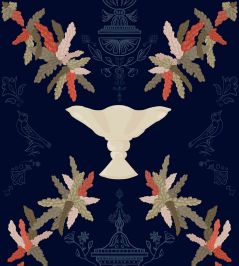 Neorococo Wallpaper by Coordonne Navy Neorococo Wallpaper by Coordonne Navy