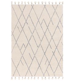 Nepal Linear Rug by Asiatic Cream Blue Nepal Linear Rug by Asiatic Cream Blue