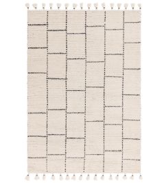 Nepal Tile Rug by Asiatic Cream Black Nepal Tile Rug by Asiatic Cream Black