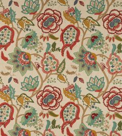 Nerello Fabric by Colefax and Fowler Red/Green Nerello Fabric by Colefax and Fowler Red/Green