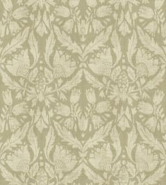 Neria Wallpaper by Casamance Vert Amande Neria Wallpaper by Casamance Vert Amande