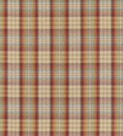 Nevis Fabric by Mulberry Home Red/Stone Nevis Fabric by Mulberry Home Red/Stone