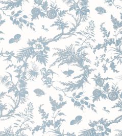 Newlands Toile Wallpaper by Anna French Soft Blue Newlands Toile Wallpaper by Anna French Soft Blue