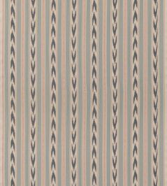 Newport Stripe Fabric by Mulberry Home Blue/Red Newport Stripe Fabric by Mulberry Home Blue/Red