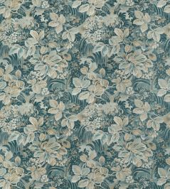 Night Garden Fabric by Thibaut Spa Blue Night Garden Fabric by Thibaut Spa Blue