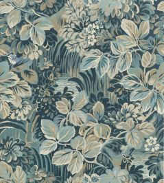 Night Garden Wallpaper by Thibaut Spa Blue Night Garden Wallpaper by Thibaut Spa Blue