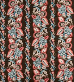 Ashdown Stripe Fabric by Nina Campbell Red/Fresh Blue/Choc Ashdown Stripe Fabric by Nina Campbell Red/Fresh Blue/Choc