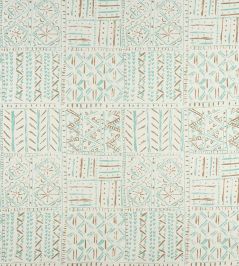 Cloisters Fabric by Nina Campbell Aqua/Taupe/Ivory Cloisters Fabric by Nina Campbell Aqua/Taupe/Ivory