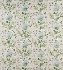 Michelham Fabric by Nina Campbell Aqua/Green Michelham Fabric by Nina Campbell Aqua/Green