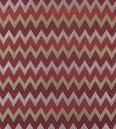 Bargello Fabric by Nina Campbell Crimson/Coral/Gold Bargello Fabric by Nina Campbell Crimson/Coral/Gold