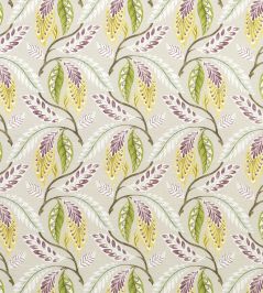 Fontibre Fabric by Nina Campbell Amethyst/Green/Yellow Fontibre Fabric by Nina Campbell Amethyst/Green/Yellow