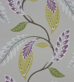 Fontibre Wallpaper by Nina Campbell Amethyst/Green/Yellow Fontibre Wallpaper by Nina Campbell Amethyst/Green/Yellow