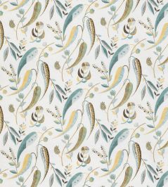 Colbert Fabric by Nina Campbell Aqua/ Ochre Colbert Fabric by Nina Campbell Aqua/ Ochre