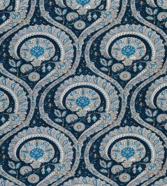 Les Indiennes Fabric by Nina Campbell Blue Les Indiennes Fabric by Nina Campbell Blue