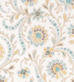 Baville Wallpaper by Nina Campbell AQUA/OCHRE Baville Wallpaper by Nina Campbell AQUA/OCHRE