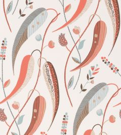 Colbert Wallpaper by Nina Campbell CORAL/AQUA Colbert Wallpaper by Nina Campbell CORAL/AQUA