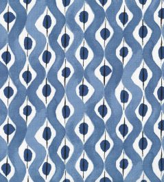Beau Rivage Fabric by Nina Campbell Beige/Indigo Beau Rivage Fabric by Nina Campbell Beige/Indigo