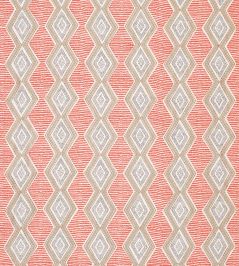 Belle Ile Fabric by Nina Campbell Coral/Beige/Choc Belle Ile Fabric by Nina Campbell Coral/Beige/Choc