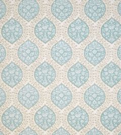 Marguerite Fabric by Nina Campbell Aqua/Taupe Marguerite Fabric by Nina Campbell Aqua/Taupe