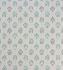 Camille Wallpaper by Nina Campbell Aqua/Beige Camille Wallpaper by Nina Campbell Aqua/Beige