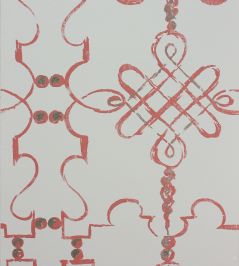 Portavo Wallpaper by Nina Campbell Coral/Ivory Portavo Wallpaper by Nina Campbell Coral/Ivory