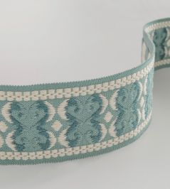 Trianon Braid Trimming by Nina Campbell AQUA/IVORY Trianon Braid Trimming by Nina Campbell AQUA/IVORY
