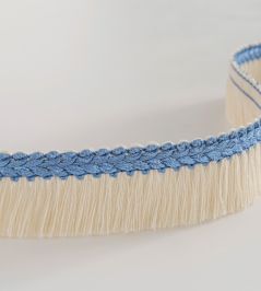 Trianon Fringe Trimming by Nina Campbell BLUE/IVORY Trianon Fringe Trimming by Nina Campbell BLUE/IVORY