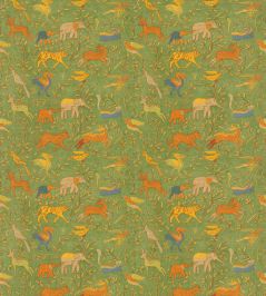 Noah's Ark Fabric by GP & J Baker Green Noah's Ark Fabric by GP & J Baker Green