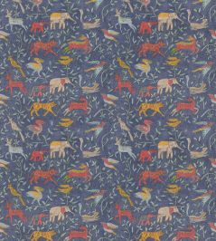 Noah's Ark Fabric by GP & J Baker Indigo Noah's Ark Fabric by GP & J Baker Indigo
