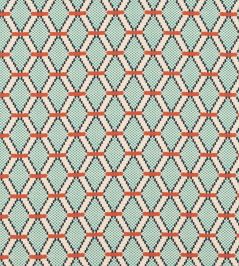 Guinguette Fabric by Nobilis Blue/Orange Guinguette Fabric by Nobilis Blue/Orange