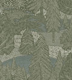 Northern Forest Wallpaper by Borastapeter Green Northern Forest Wallpaper by Borastapeter Green