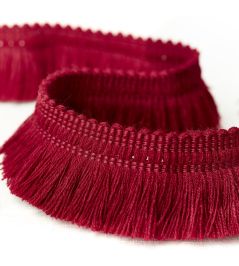 Norton Fringe Trim by Sanderson Cranberry Norton Fringe Trim by Sanderson Cranberry