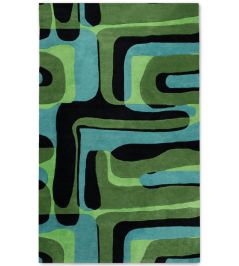 Nostalgia Rug by MINDTHEGAP Green/Blue Nostalgia Rug by MINDTHEGAP Green/Blue