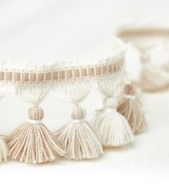 Nosterfield Tassel Trim by Sanderson Parchment Nosterfield Tassel Trim by Sanderson Parchment