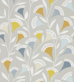Noukku Wallpaper by Scion Dandelion / Butterscotch / Charcoal Noukku Wallpaper by Scion Dandelion / Butterscotch / Charcoal