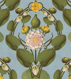 Nymphaea Wallpaper by MINDTHEGAP Powder Blue Nymphaea Wallpaper by MINDTHEGAP Powder Blue