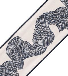 Oahu Embroidered Border Trimming by Samuel & Sons Marine Oahu Embroidered Border Trimming by Samuel & Sons Marine