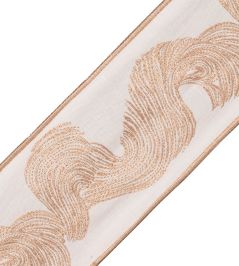 Oahu Embroidered Border Trimming by Samuel & Sons Shell Oahu Embroidered Border Trimming by Samuel & Sons Shell