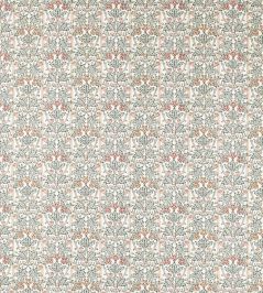 Oak & Blossom Fabric by Morris & Co Umber/Mineral Blue Oak & Blossom Fabric by Morris & Co Umber/Mineral Blue