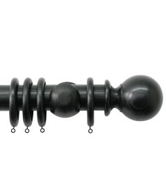 Oakham 50mm Wooden Pole Wenge, Ball finial Wenge Oakham 50mm Wooden Pole Wenge, Ball finial Wenge