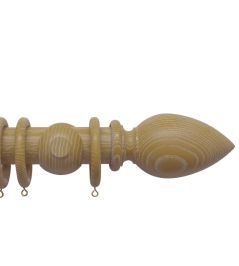 Oakham 50mm Wooden Pole Honey, Cone finial Honey Oakham 50mm Wooden Pole Honey, Cone finial Honey