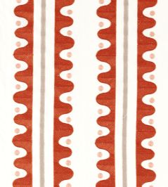 Oakham Embroidery Fabric by Scion Tomato Oakham Embroidery Fabric by Scion Tomato